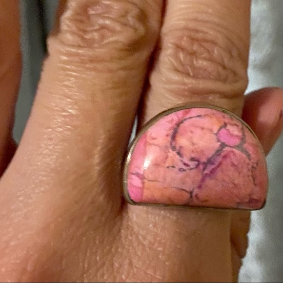 Asymmetrical SS ring/Pink Sugilite Gem! - Picture 2 of 15